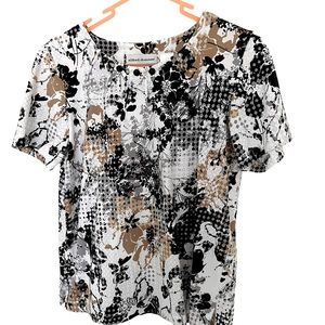 Alfred Dunner Women’s Stretch Round Neck T-Shirt Size Petite Small